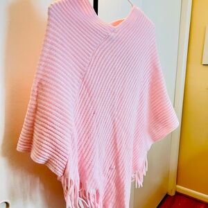 Women pink Poncho design/ design clothing